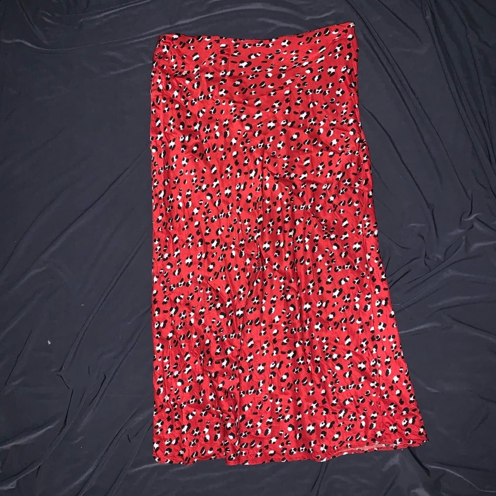 Satin Midi Skirt